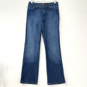 MU JEANS Jeans Womens 2 Boot Cut Stretch Mid Rise Blue Denim Western Cowgirl